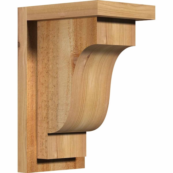 Ekena Millwork Newport Rough Sawn Corbel w/Backplate, Western Red Cedar, 6"W x 8"D x 12"H COR06X08X12NEW01RWR - main